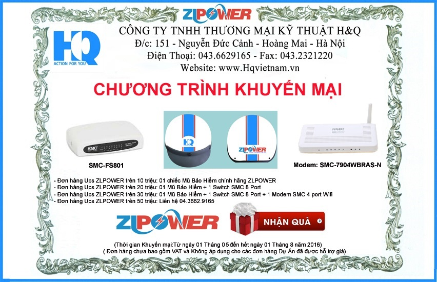 Chương trình Khuyến mại Đặc Biệt dành cho UPS ZLPOWER