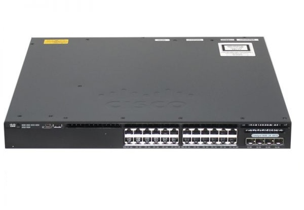 WS-C3650-24TS-S Catalyst 3650 Switch Layer 3- 24 10/100/1000 Ethernet port, 4x1G Uplinks, IP Base IOS-Managed