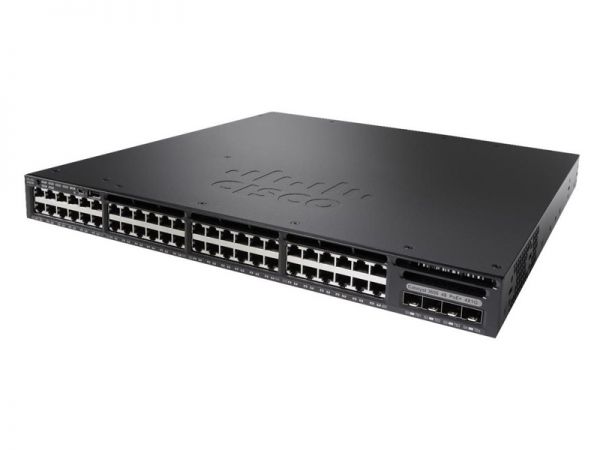 WS-C3650-48PS-S Catalyst 3650 Switch  48 10/100/1000 Ethernet PoE ports - 4 x 1G Uplinks - Layer 3 switching - IP Base IOS - Managed
