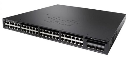 WS-C3650-48FS-S Catalyst 3650 Switch 48 * 10/100/1000 Ethernet Ports - Full PoE - 4 x 1G Uplinks - Layer 3 switching - IP Base - managed